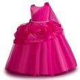 thumbnail image 3 of 2DXuixsh Robe de Fête pour Filles Enfants Tout-Petits Bébés Filles Robe d'Été en Tulle Pailleté pour Performance Vêtements Formels pour Enfants Robes à Nœud pour Noël Rd2 Taille 160, 3 of 9
