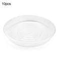 thumbnail image 2 of Flmtop 10 Pcs Plateaux en Plastique pour Pots de Fleurs Forme Ronde Créative Décor, 2 of 9