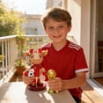 thumbnail image 4 of Decorr Soccer Mascot Desktop Figurine, 3D Collectible Figures with Trophy Accessory, Authentic Team Themed Desktop Decor for Soccer Fans & Collectors, 4.7×6.7" (Green), 4 of 6