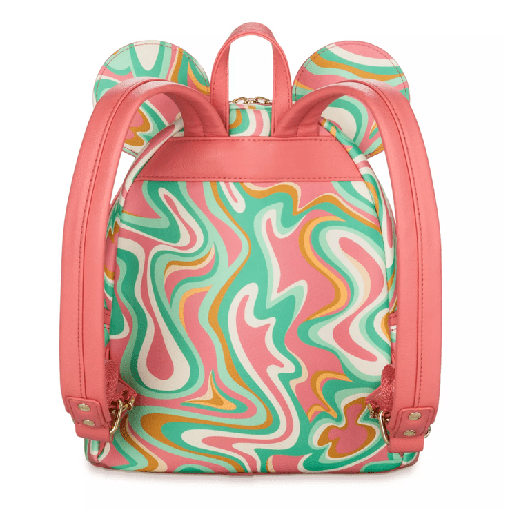 Disney Parks Mickey Swirl Loungefly Mini Backpack New with