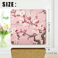thumbnail image 2 of Coasters for Drinks Bar Beer,Set of 4 ,Square Wooden Housewarming Gift,Cherry Blossom Mural In The Style Of Chinese Art, 2 of 6