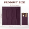 thumbnail image 2 of 50 Pcs Servilletas Desechables con Sensación de Lino y Bolsillos para Cubiertos Incorporados, Servilletas de Papel para Cuchillo y Tenedor Morado, 2 of 6
