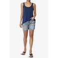 thumbnail image 6 of Women's Tank Tops Scoop Neck Loose Fit Summer Casual Round Hem Sleeveless Tee, 6 of 7
