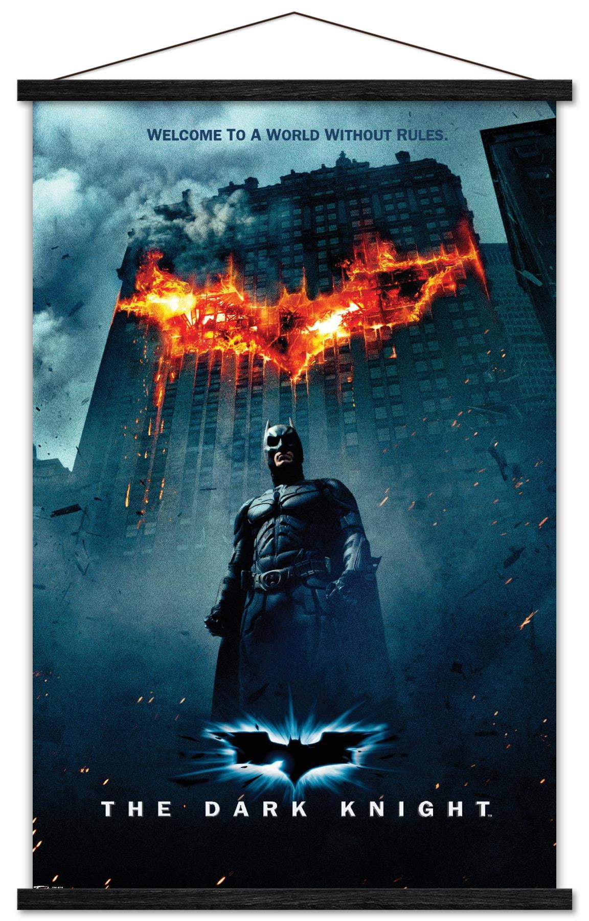 DC Comics Movie - The Dark Knight - Batman Logo on Fire One Sheet Wall  Poster, 