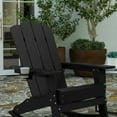thumbnail image 6 of Merrick Lane Adirondack Rocking Chair with Cup Holder, Weather Resistant HDPE Adirondack Rocking Chair in Black, 6 of 11