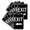 Black / Silver, variant on Signs ByLITA Portrait Round Exit Left Arrow Sign with Adhesive Tape (Light Grey/Burgundy) - Small