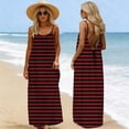 thumbnail image 2 of Fewfanho Sundresses for Women Casual Sleeveless Backless 2026 Vacation Spaghetti Strap Flowy Long Sundress Withback, 2 of 9