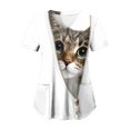 thumbnail image 2 of NIEWTR Women's V Neck Pet Print Scrub Tops Soft Medical Nurse Uniform Shirts with Pockets Casual Work Wear(Light Gray,M), 2 of 8