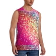 thumbnail image 2 of Kdxio Purple Sparkling for Men's Muscle T-shirt,Sleeveless for Workout Running Athletic Gym Lounge Casual, 2 of 7
