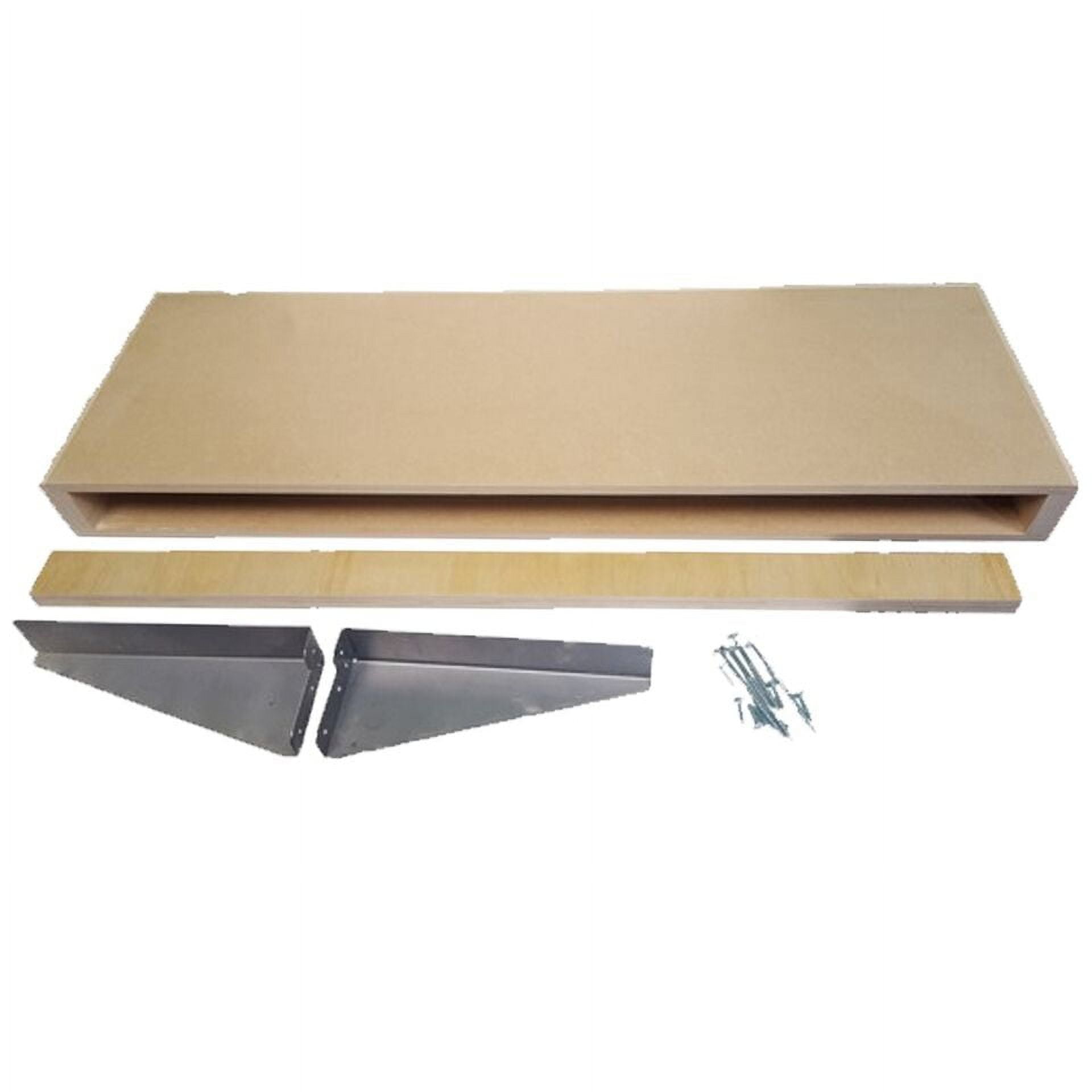 Omega National 48” x 10” Unfinished Maple Floating Shelf, 60 lb Capacity