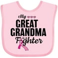 thumbnail image 3 of Inktastic Breast Cancer Awareness My Great Grandma is a Fighter Boys or Girls Baby Bib, 3 of 4