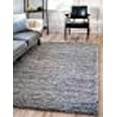 thumbnail image 3 of Unique Loom Tapis Shag Moderne en Peluche 10 Pieds x 13 Pieds 11 Rectangle Gris Nuage, 3 of 15