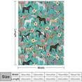 thumbnail image 2 of Horses Floral Horse Breeds Farm Animl Flannel Fleece Throw Blanket Warm Shaggy Air Condition Blankets for Couch Sofa Living Room Pinic Thanksgiving Gift 30"x40", 2 of 6
