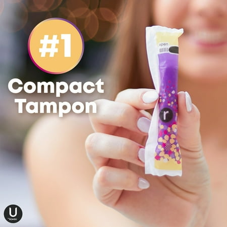 U by Kotex Click Compact Tampons, Regular, Unscented, 16 Count