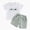 A1 White, variant on kaprioy Toddler Boy Clothes Toddler Kid Boy Casual Clothes 6 12 18 24 Months 2T 3T 4T 2Pcs Outfits Short Sleeve T-Shirt and Elastic Shorts Dinosaur