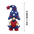 thumbnail image 4 of Virelaxpo Mini Patriotic Gnome Figurines 3pc Red White Blue USA Theme Tabletop Decor for Tiered Tray Shelf 4th July Memorial Day, 4 of 9
