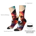 thumbnail image 4 of Rateoe Colorful Art Dog for Women Casual Calf Socks - Cute Crew Socks - Thin Soft Above Ankle Socks Size 5-11, 4 of 6