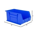 thumbnail image 2 of Hudson Exchange 15" x 8" x 7" (6 Pack) Plastic Stackable Storage Bin and Hanging Container, Blue, 2 of 5