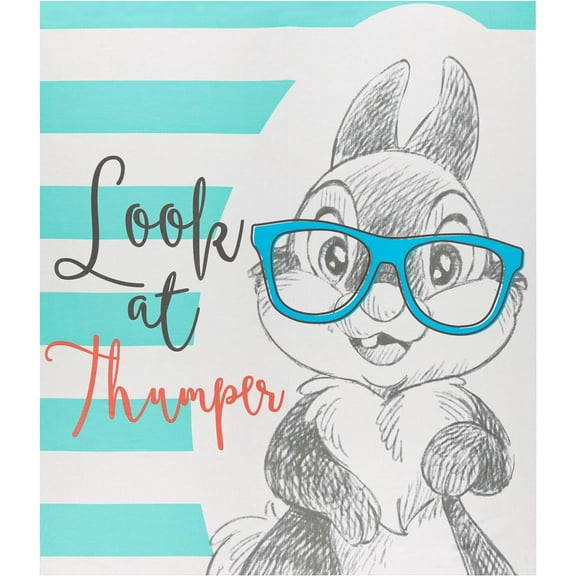 Camelot Fabrics Disney Dress to Impress Look at Thumper Stripe Aqua 36x43 Panel 100% Cotton Fabric sold by the panel