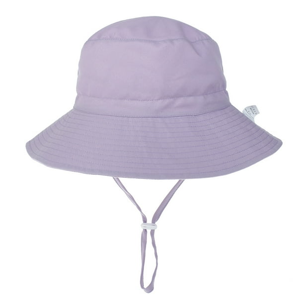 Chlua Baby Bucket Hat Upf 50+ Baby Sun Hat Cute Baby Boy Summer Beach Hat Toddler Bucket Hats For Boys Purple Medium