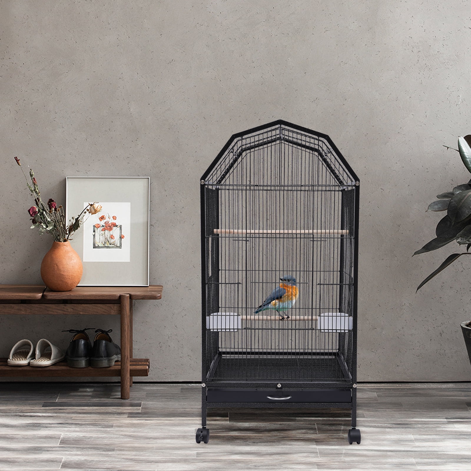 Griptix Large Play Top Parrot Finch Cage Macaw Cockatoo Pet Supply Stand Bird Cage