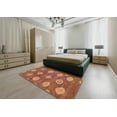 thumbnail image 5 of Ahgly Company Machine Washable Indoor Round Abstract Red Area Rugs, 8' Round, 5 of 7