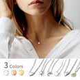 thumbnail image 5 of ChicSilver 925 Sterling Silver Dot Necklace for Women Round Sterling Silver Pendant Necklace for Women, 5 of 7