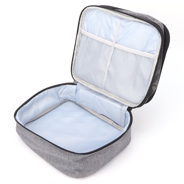 Estuche De Transporte De Esmalte De Uñas, Práctica Bolsa De Almacenamiento De Esmalte De Uñas Portátil De Gran Capacidad Para Almacenar Cosméticos Para Niñas Para Almacenar Cergrey Gris