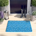 thumbnail image 2 of Blue Christmas Snowflake Pattern Flannel Non Slip Door Rugs,Washable Door Mats Indoor,Decorative Door Mats,Dirt-Resistant and Absorbent Doormat for Entrance,Bedroom,Kitchen,Bathroom,31.5x17in(80x43cm), 2 of 4