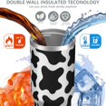 thumbnail image 4 of 1pc Cow 30oz Tumbler with Straw & Handle - Insulated Stainless Steel Cup | Holiday Gift for Man Women (Christmas, Valentine's, Birthday), 4 of 7