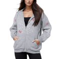 thumbnail image 1 of Cathalem Sweat à Capuche Épais Pull Sherpa Polaire Chaud, Gris m, 1 of 3