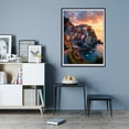 thumbnail image 7 of Diamond Art Kit for Adults, Colorful Coastal Village Sunset Scene Diamond Painting for Adults Beginners, 5D DIY Diamond Art Painting Kits, Colorful Diamond Painting Craft for Home Decor 12x16, 7 of 7