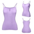 thumbnail image 4 of fatyb Tank Tops for Women with Built in Bra Spaghetti Strap Camisole Sleeveless Cutout Padded Shirts, 4 of 7