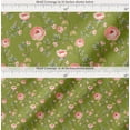thumbnail image 2 of Soimoi Cotton Voile Fabric Leaves & Camellias Floral Printed Fabric 1 Yard 42 Inch Wide, 2 of 7