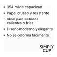 thumbnail image 2 of Vasos Desechables de Cartón SIMPLY CUP Paquete de 1000 Pzs 355 ml, 2 of 4
