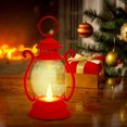 thumbnail image 4 of Christmas Vintage Lantern Decorations 6" Mini Vintage Kerosene Lamp Lights Ornament Christmas Tabletop Decor Light Handheld Small Oil Lamps Hanging Decorations Props Christmas Gifts, Red, 4 of 7