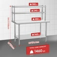 thumbnail image 2 of QinaQin Commercial Workbenches, Metal Kitchen Preparation Counters/Shelf Combinations, 2 of 7