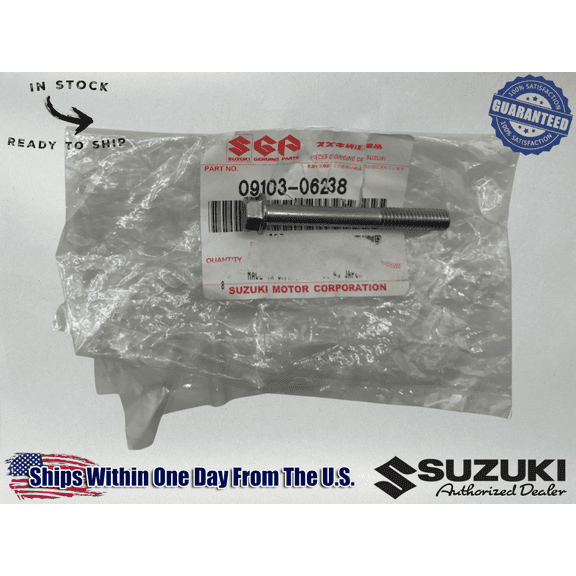 Suzuki Genuine OEM Authentic Bolt (6x50) 09103-06238