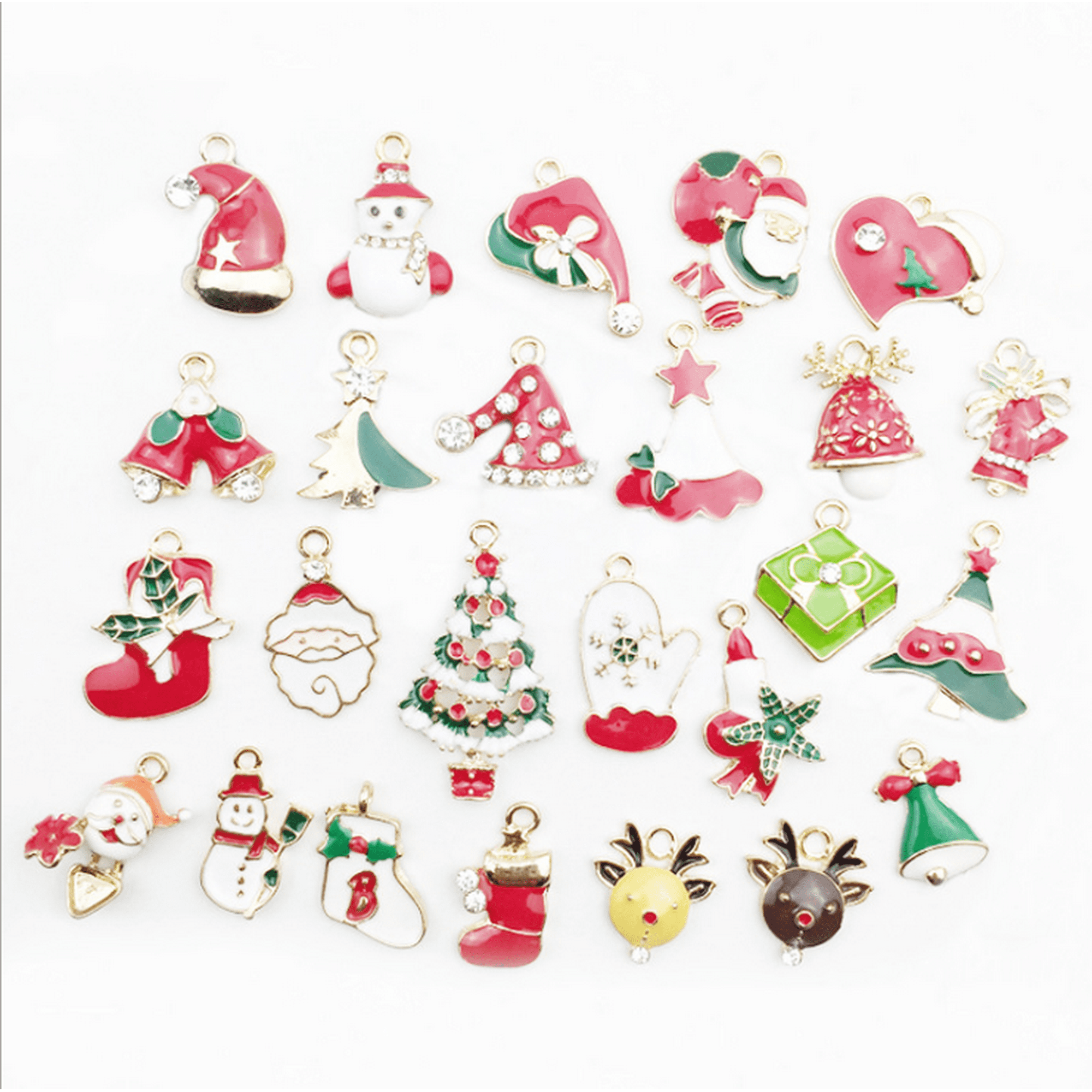 Download 25pcs Pop Christmas Pendant Ornaments For Necklace Charms Jewelry Making Xmas Gifts Diy Craft B Walmart Canada PSD Mockup Templates