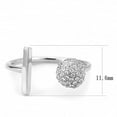 thumbnail image 2 of Womens Silver Rings No Plating Stainless Steel Ring with AAA Grade CZ in Clear DA318, 2 of 5