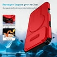 thumbnail image 4 of for iPhone 17 Pro Case with Camera Sliding Cover & Adjustable Kickstand, Magnetic Wireless Charging Rugged Shockproof Bumper Cases Heavy-Duty Magnetic Protective Phone Cover, Red, 4 of 10
