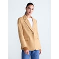 thumbnail image 5 of Free Assembly Women's and Women's Plus Single-Breasted Blazer with Ribbed Cuffs, Sizes XS-4X, 5 of 7