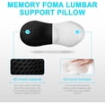 thumbnail image 3 of Lumbar Support Pillow for Office Chair, Memory Foam Lumbar Pillow for Lower Back Pain Relief (Black), 3 of 14