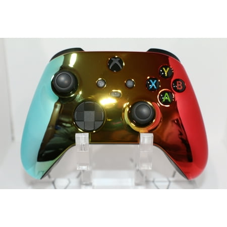 Xboxmodzone™ - Microsoft Xbox Series X 7 Watts Rapid Fire Mod Controller - Chrome Green/Gold/Red