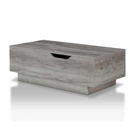 Furniture of America Harsin Wood Lift Top Coffee Table in Vintage Gray Oak