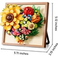 thumbnail image 2 of Remocguys Heart Flower Sunflower Building Set Frame Wall Art for Adults Girls Compatible with Lego (Sunflower1), 2 of 6