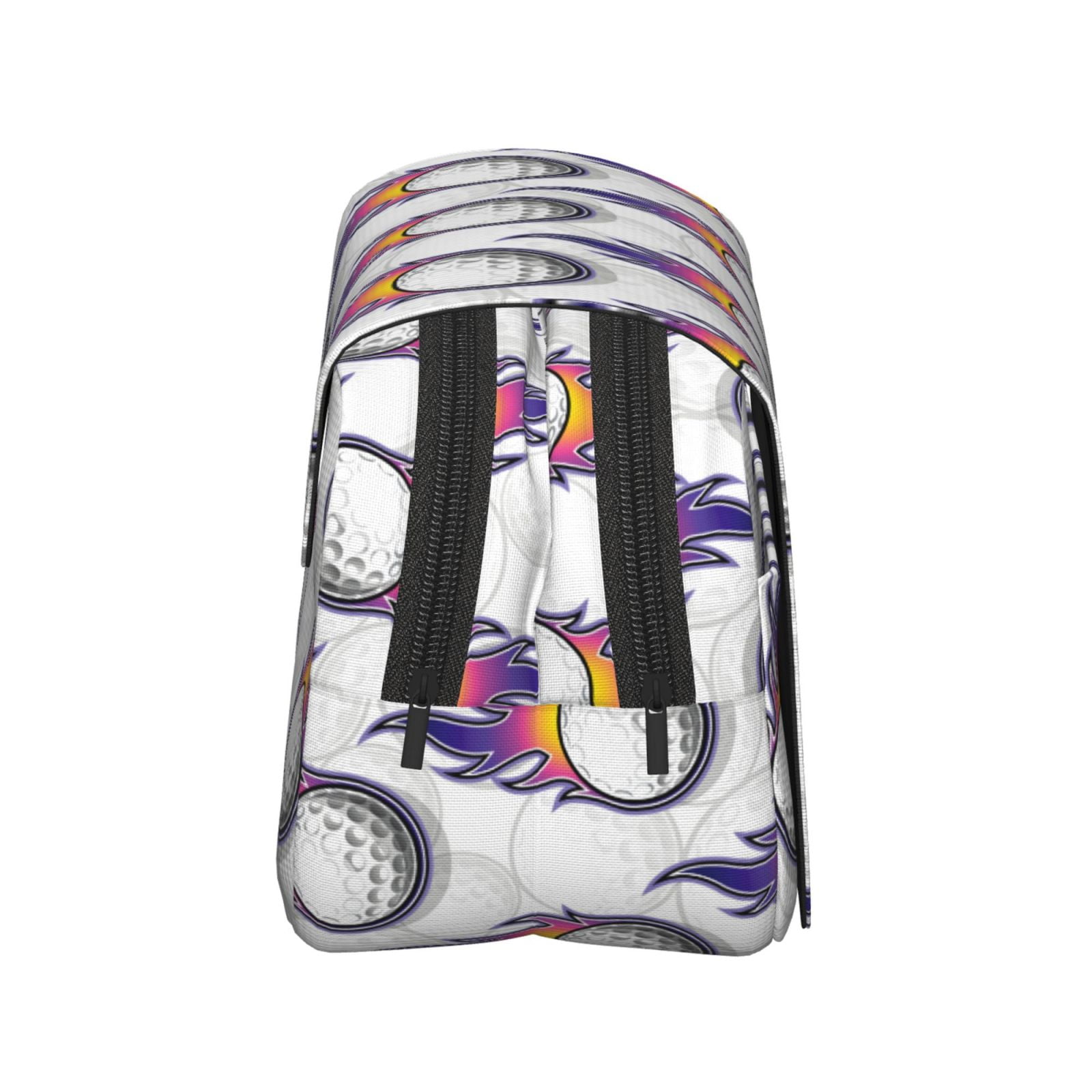 Rateoe Golf balls Pattern Double Clamshell Pen Case, Storage Organizer with Two Zipper Compartments– Holds Up to 50 Pencils & Pens