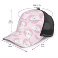 thumbnail image 2 of Lsque Cute Rabbit Printed Trucker Hat - Baseball Cap for Men Women - Breathable Mesh Side, Adjustable Fit - for Casual Wear, 2 of 7