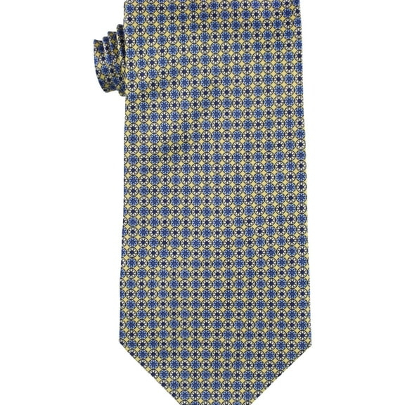 The Men's Store Mens Mini Circles Self-tied Necktie, Yellow, One Size