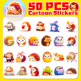thumbnail image 4 of 10/30/50 Uds. Pegatina de PVC de erizo de dibujos animados bonitos, decoración estética para niños, papelería para álbum de recortes, suministros escolares para niños, 4 of 5